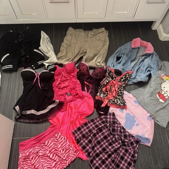 y2k corset vintage cute pink clothing bundle - Picture 4 of 12